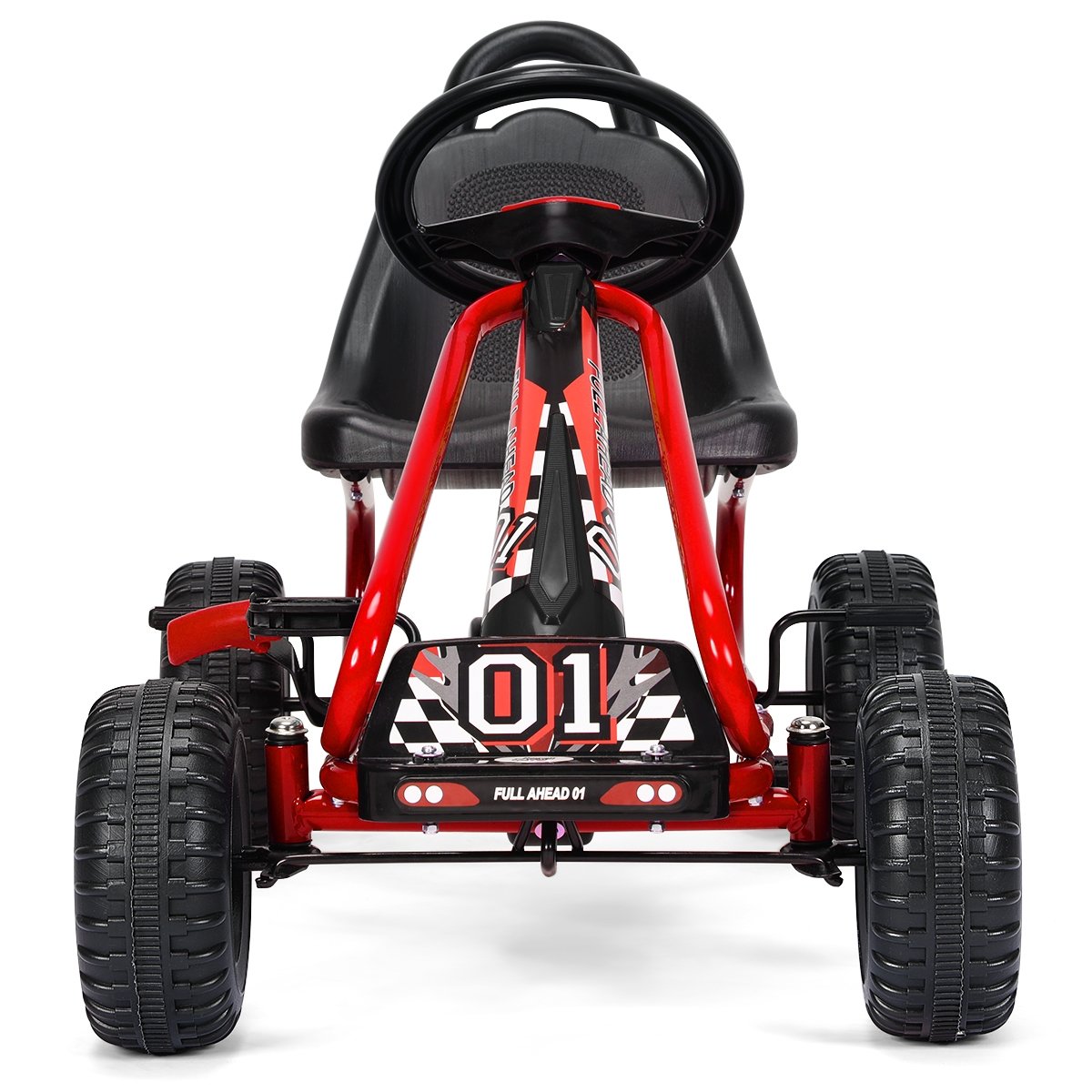 4 Wheel Pedal Powered Ride On with Adjustable Seat, Red at Gallery Canada