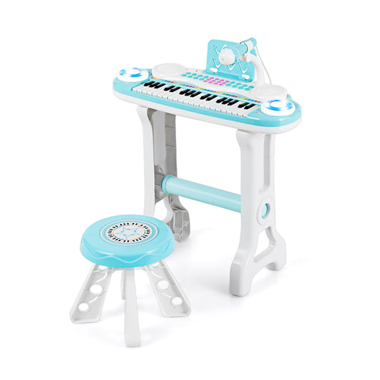 37-key Kids Electronic Piano Keyboard Playset, Blue at Gallery Canada
