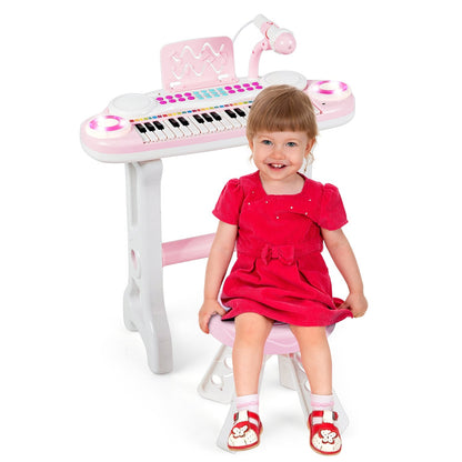 37-key Kids Electronic Piano Keyboard Playset, Pink at Gallery Canada