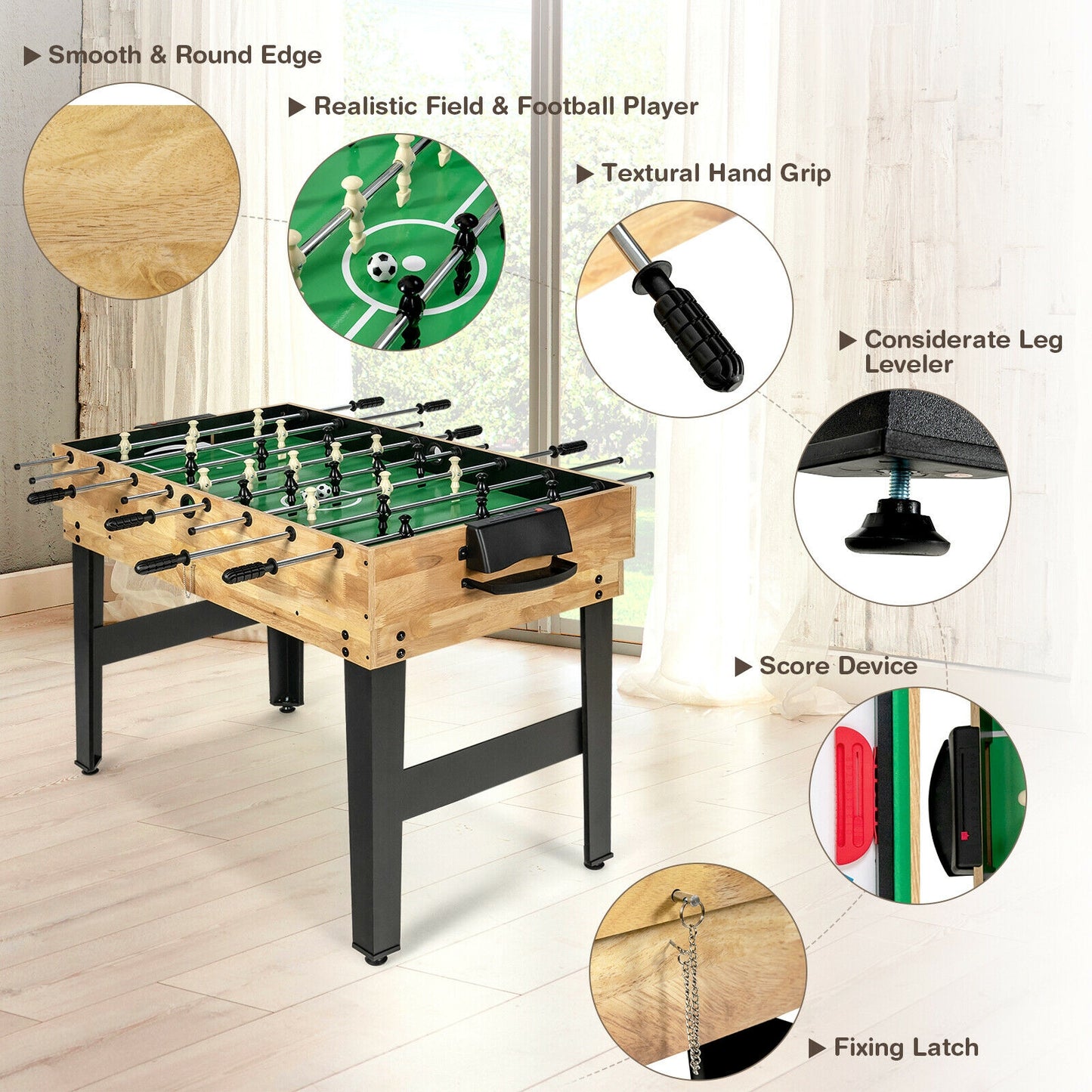 10-In-1 Multi Combo Game Table Set, Multicolor