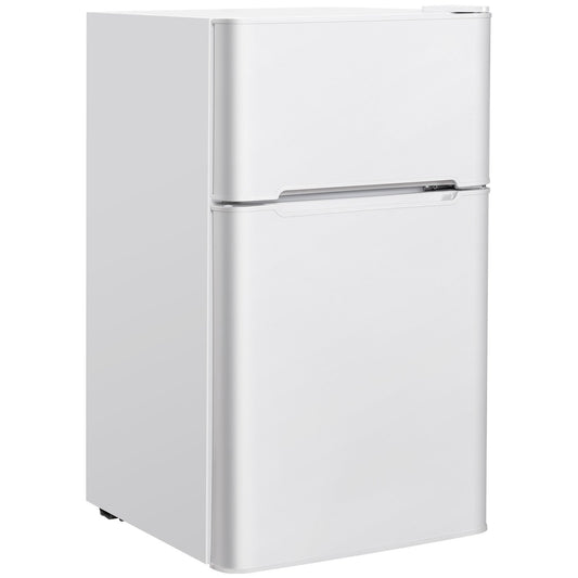 3.2 cu ft. Compact Stainless Steel Refrigerator, White