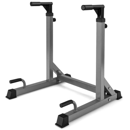 Adjustable Multi-function Dip-up Station for Power Training-Red, Silver at Gallery Canada