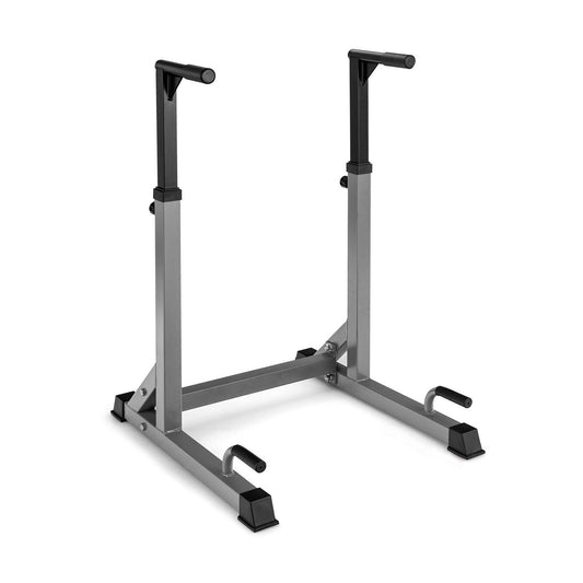 Adjustable Multi-function Dip-up Station for Power Training-Red, Silver at Gallery Canada