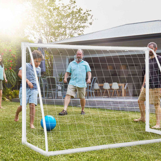 6 x 4 Feet Soccer Goal, Strong UPVC Frame, White