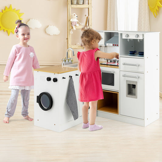 2-Piece Wooden Kids Kitchen Playset, Light And Sound, Multicolor Play Kitchen Sets Multicolor at Gallery Canada