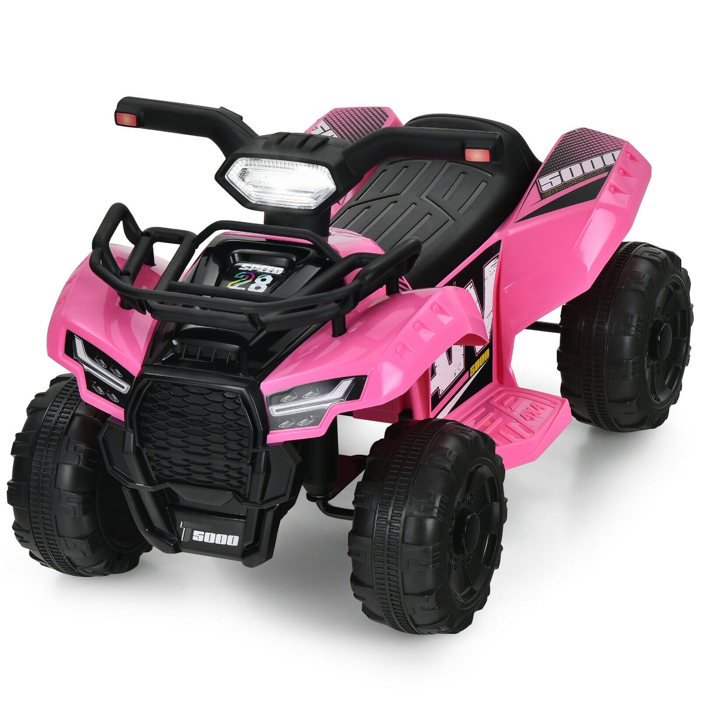 6V Kids ATV Quad Electric Ride On Car with LED Light and MP3, Pink Powered Ride On Toys at Gallery Canada
