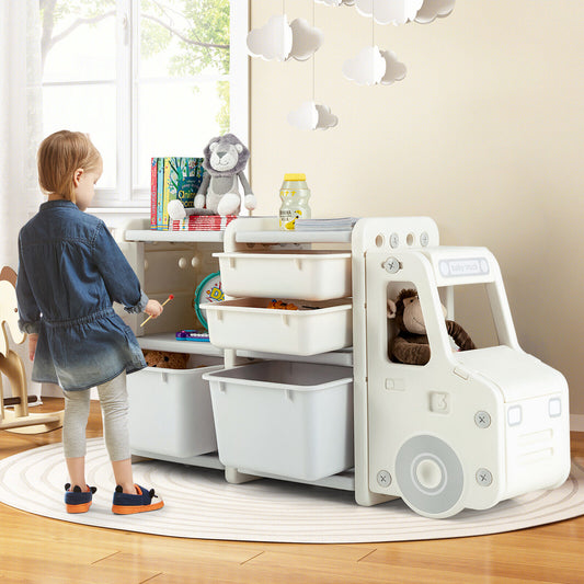 Toddler Truck Storage Organizer, Plastic Bins, Beige Kids Storage Beige at Gallery Canada