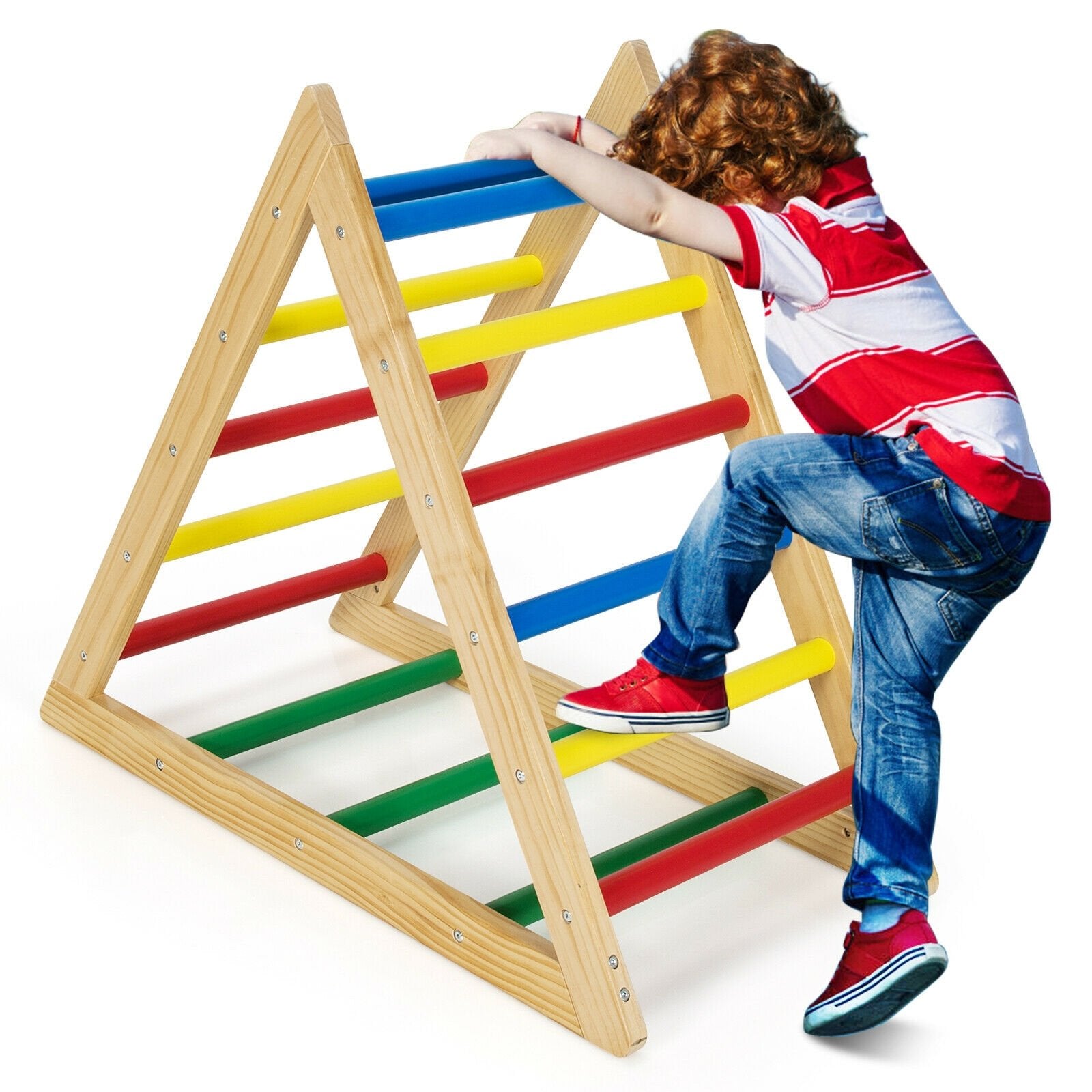 Climbing Triangle Ladder with 3 Levels for Kids, Multicolor at Gallery Canada