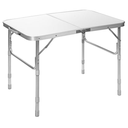 Adjustable Portable Aluminum Patio Folding Camping Table for Outdoor and Indoor, Silver at Gallery Canada