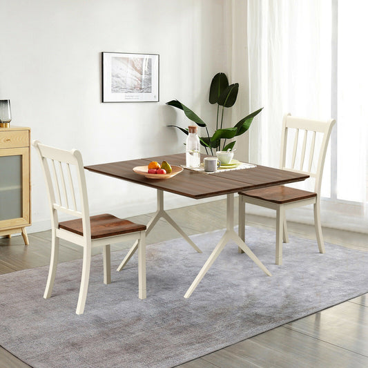 Solid Wood Dining Chairs, 2 Pieces, White Dining Chairs White at Gallery Canada