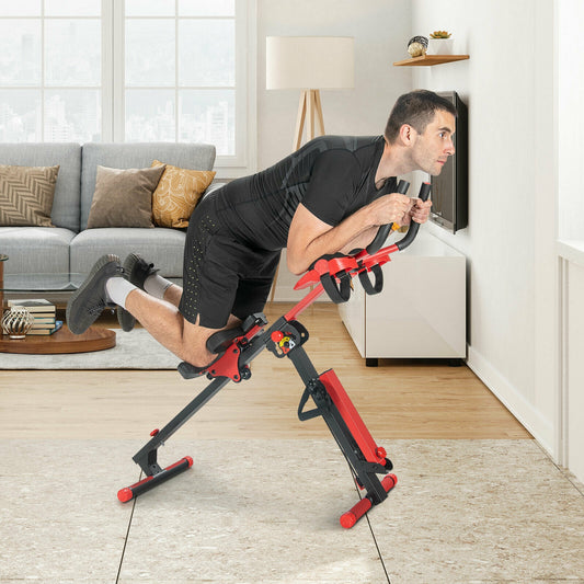 4-in-1 Folding Rowing Machine, Control Panel, Home Gym, Red Rowing Machines Red at Gallery Canada
