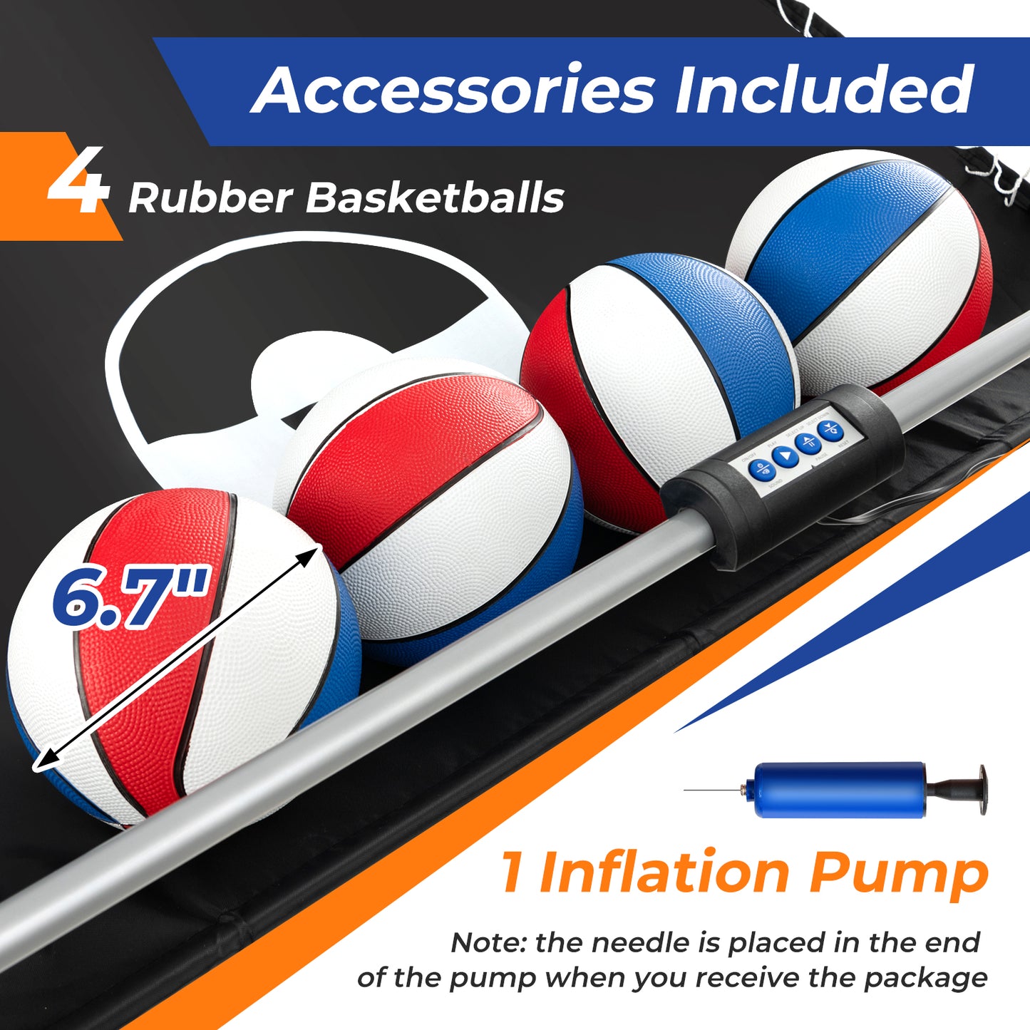 Dual Shot Basketball Arcade Game, 8 Game Modes, 4 Balls, Blue Game Room at Gallery Canada