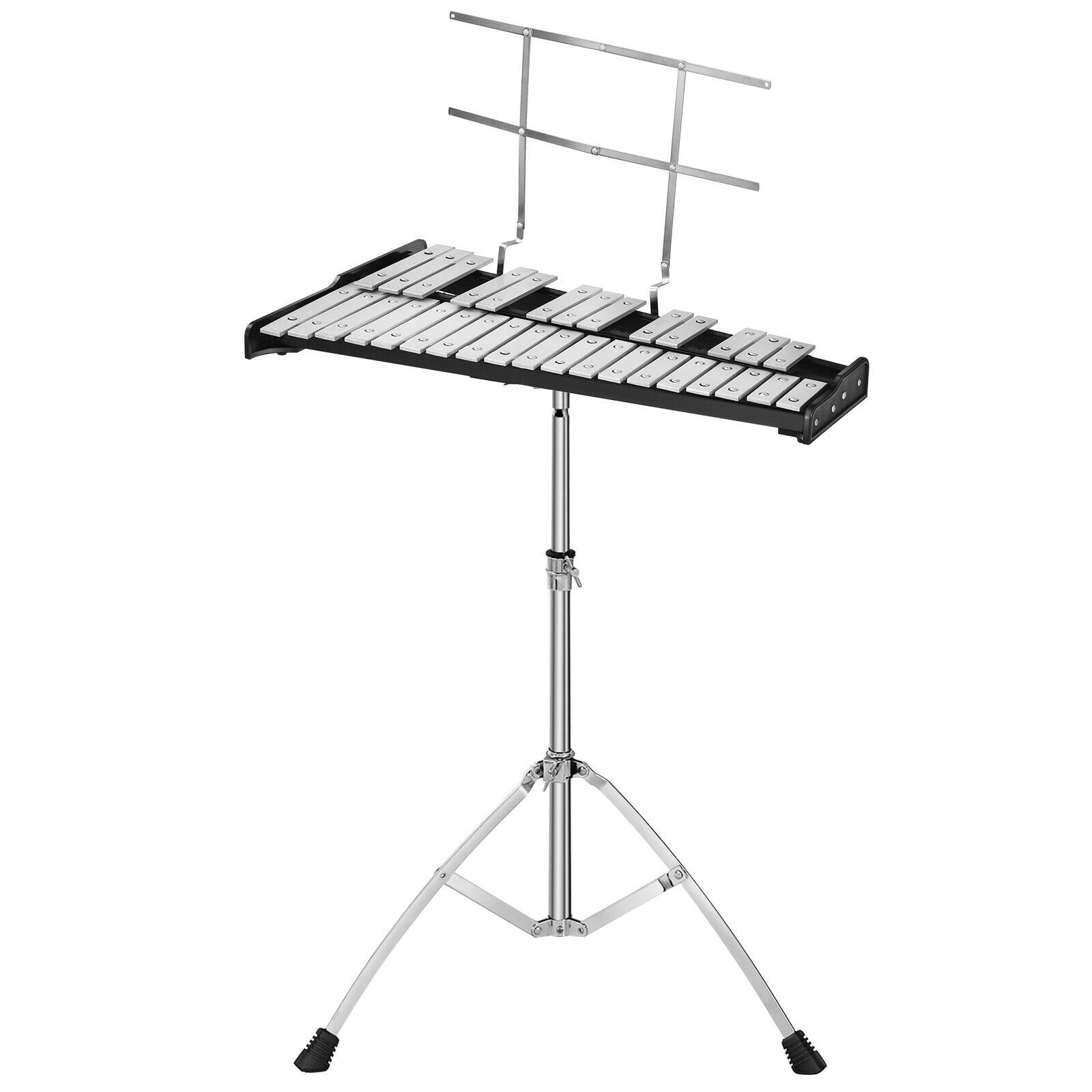 32 Note Glockenspiel Xylophone Percussion Bell Kit with Adjustable Stand, Black at Gallery Canada