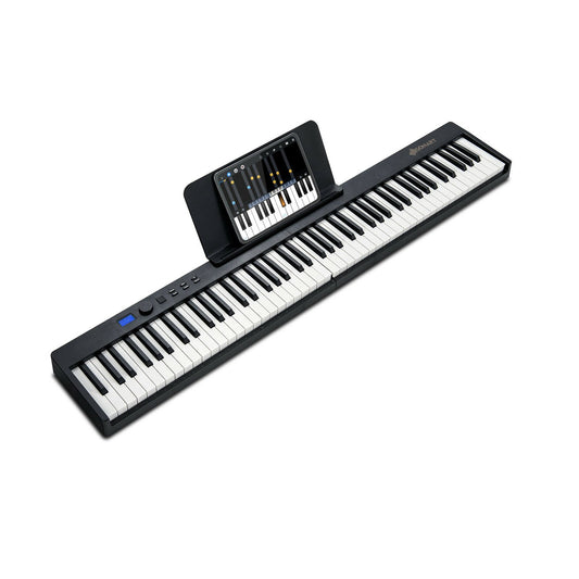 88-Key Foldable Digital Piano with MIDI and Wireless BT, Black