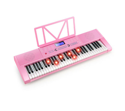 61-Key Electric Piano Keyboard for Beginner, Pink
