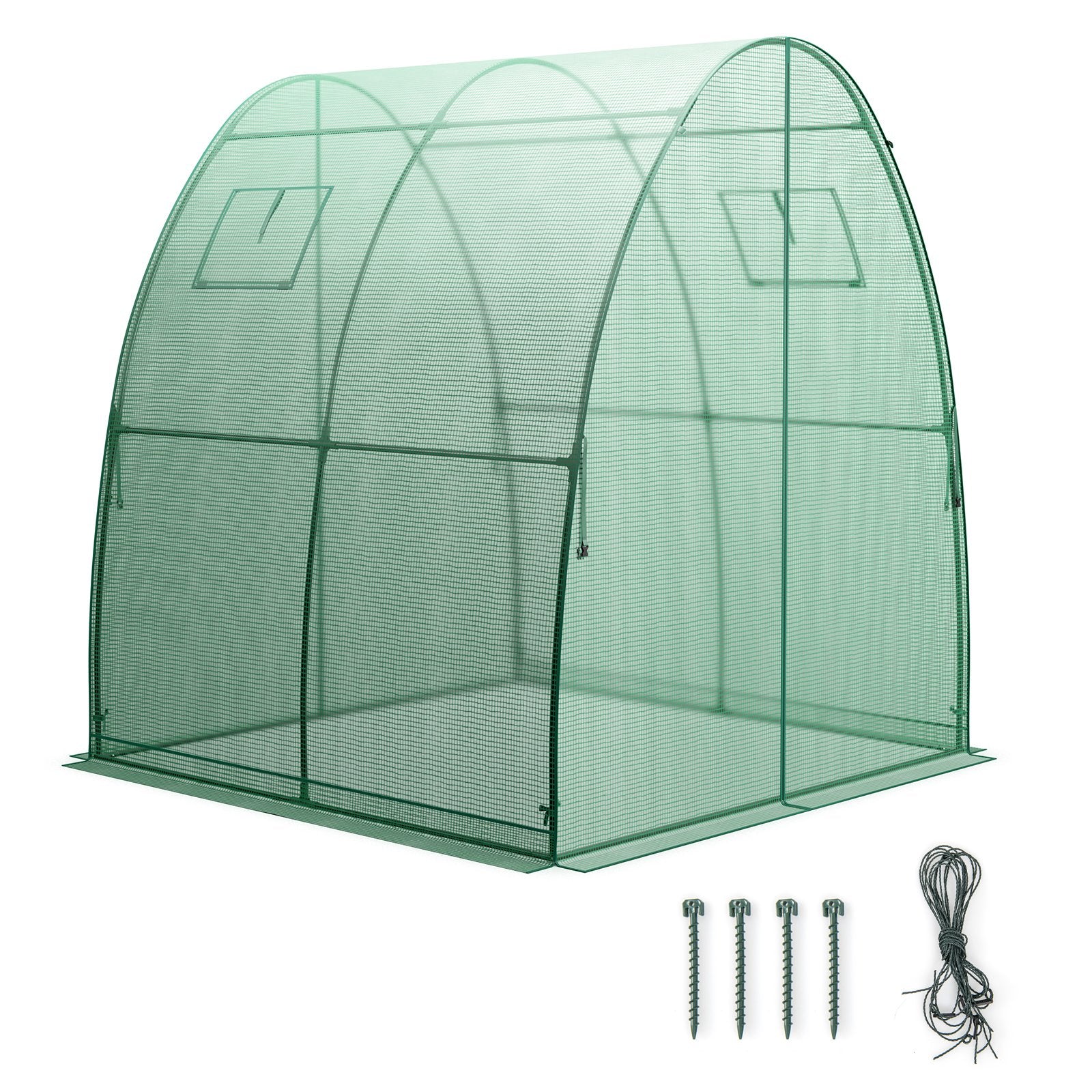 6 x 6 x 6.6 FT Outdoor Wall-in Tunnel Greenhouse, Green at Gallery Canada
