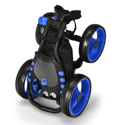 Lightweight Foldable Collapsible 4 Wheels Golf Push Cart, Blue at Gallery Canada
