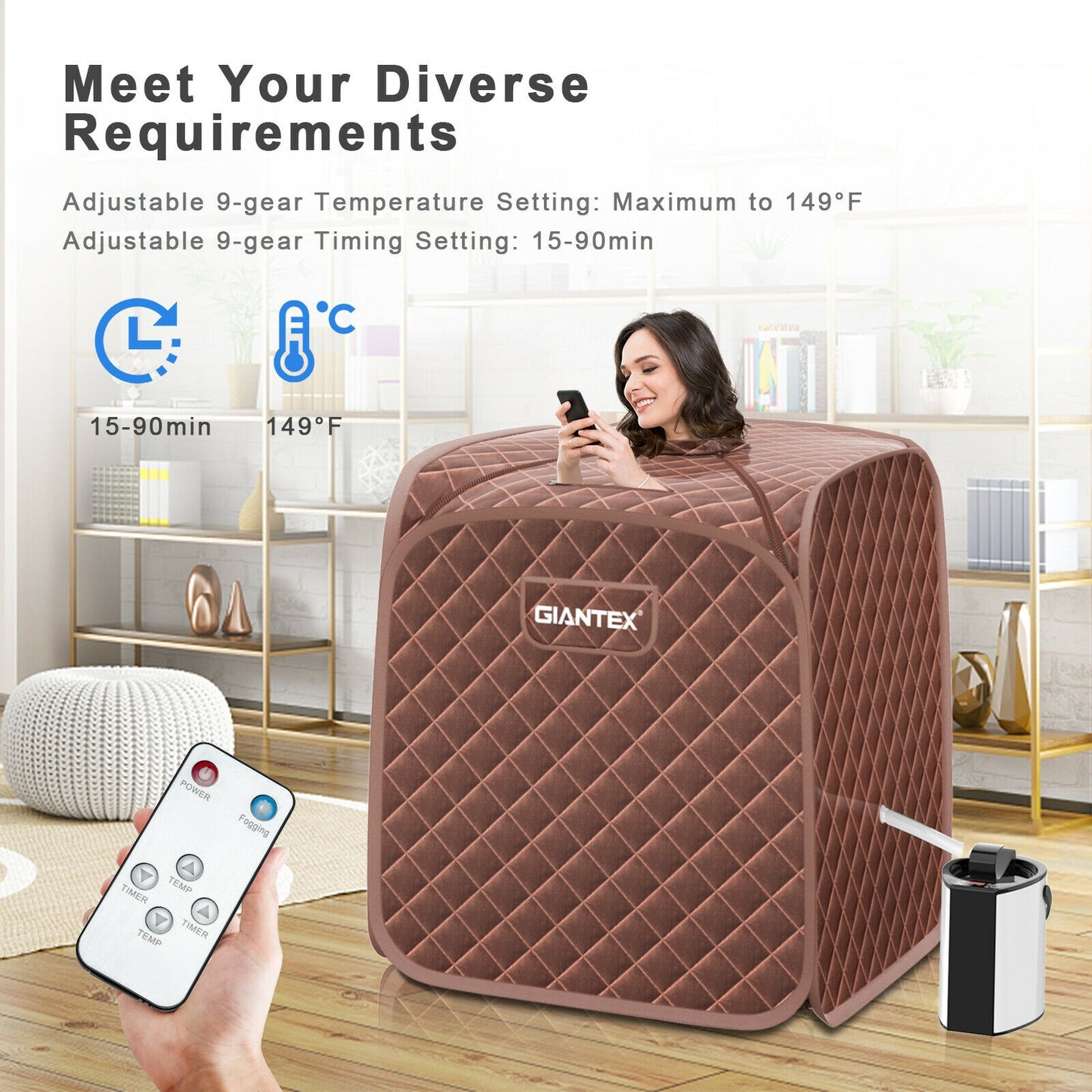 Portable Steam Sauna Spa With Steamer Chair, Coffee Spa & Salon at Gallery Canada