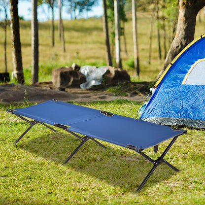Adults Kids Folding Camping Cot, Blue