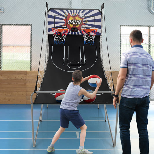 Dual Shot Basketball Arcade Game, 8 Game Modes, 4 Balls, White Game Room White at Gallery Canada
