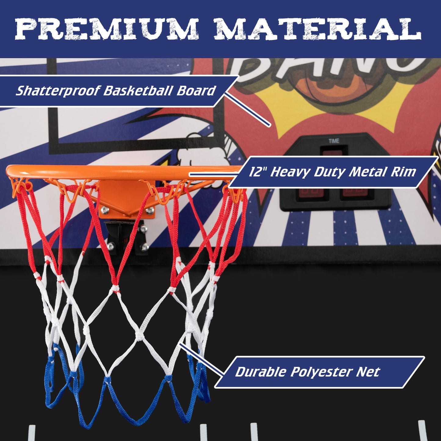 Dual Shot Basketball Arcade Game, 8 Game Modes, 4 Balls, White Game Room at Gallery Canada