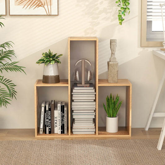 Convex Bookshelf, 3-Shelf Bookcase, Anti-Toppling Device, Natural Bookcases Natural at Gallery Canada