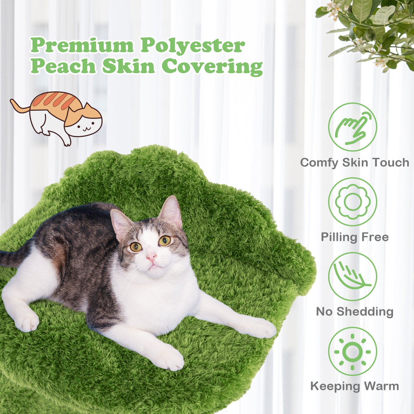 38 Inch Cat Tree, Indoor Cats, Sisal Scratching Posts, Green Cat Trees Condos & Scratchers at Gallery Canada
