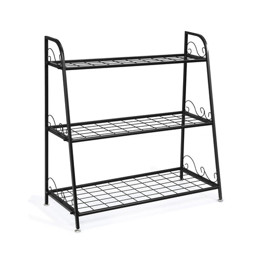 3-Tier Metal Plant Stand Shelf Display Rack for Plants Shoes Flower Pot, Black at Gallery Canada