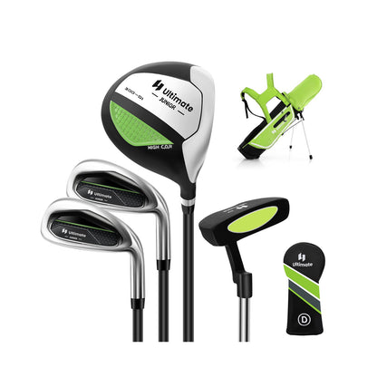 Junior Complete Golf Club Set for Kids with Rain Hood Right Hand Children Golf Age 8-10 Years Old, Green at Gallery Canada