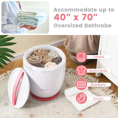 Countertop Towel Warmer Bucket with Auto Shut Off, Pink