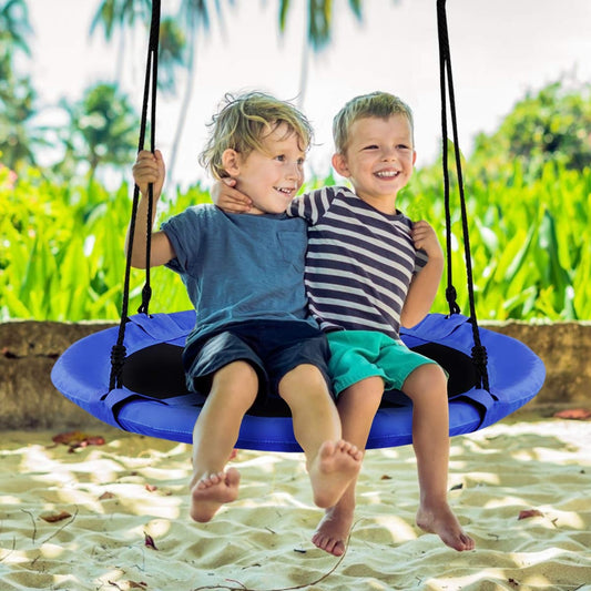 40 Inch Flying Saucer Tree Swing, Indoor Outdoor Play Set, Blue Swing & Playsets Blue at Gallery Canada