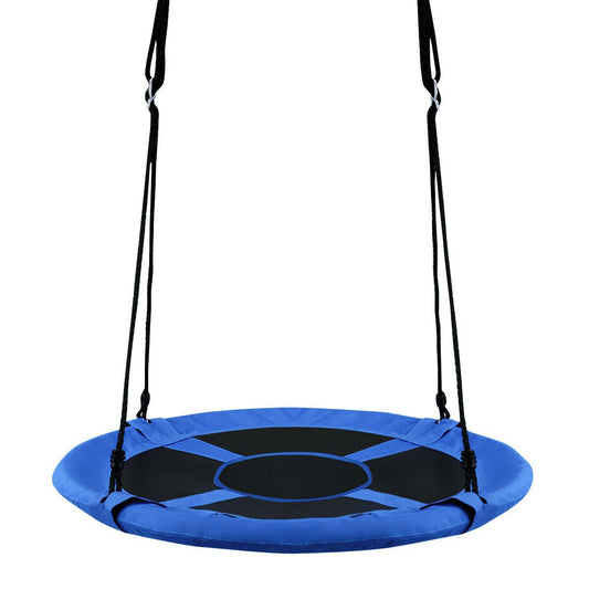 40 Inch Flying Saucer Tree Swing Indoor Outdoor Play Set, Blue