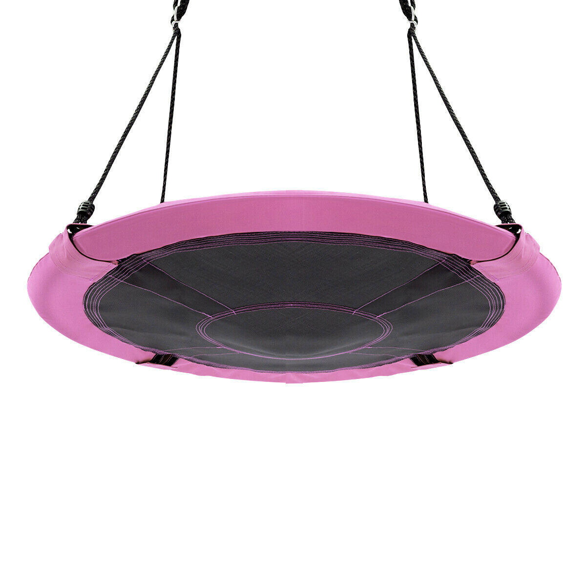 40 Inch Flying Saucer Tree Swing, Indoor Outdoor Play Set, Pink