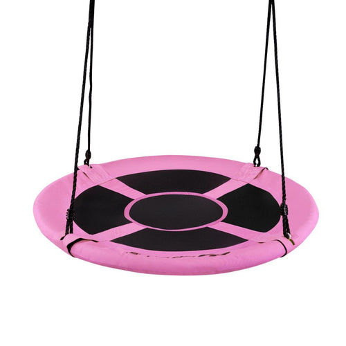40 Inch Flying Saucer Tree Swing Indoor Outdoor Play Set, Pink
