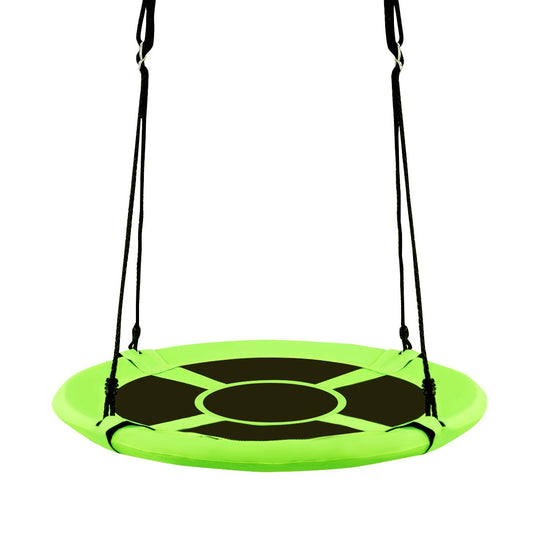 40 Inch Flying Saucer Tree Swing Indoor Outdoor Play Set, Green