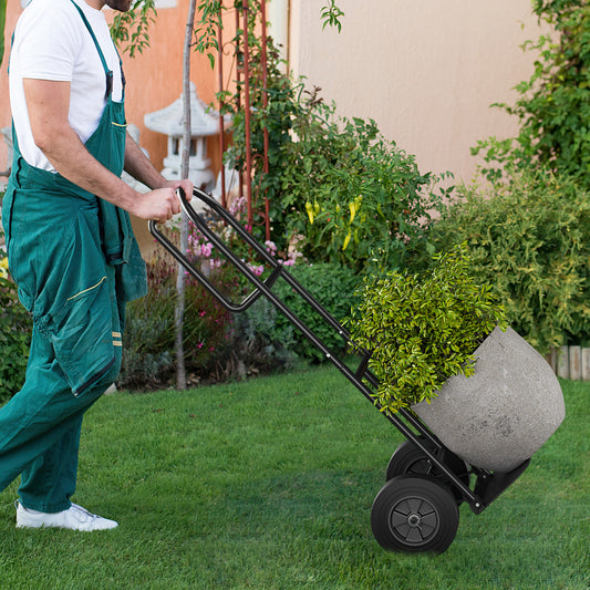 P-Handle Sack Truck, 10 Inch Wheels, Foldable Load Area, Black Garages Black at Gallery Canada