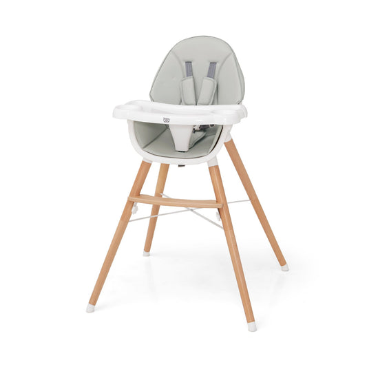Baby High Chair with Dishwasher Safe Tray, Gray