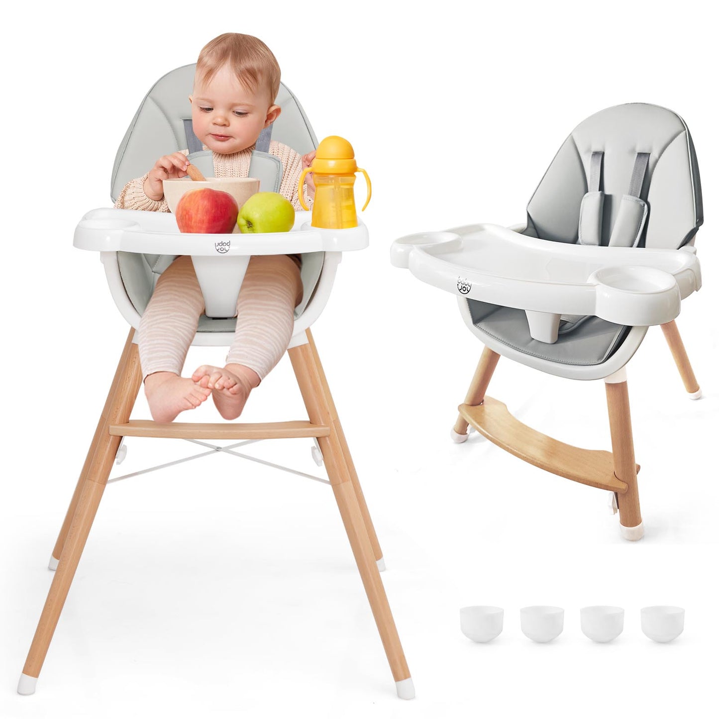 Baby High Chair with Dishwasher Safe Tray, Gray High Chairs at Gallery Canada