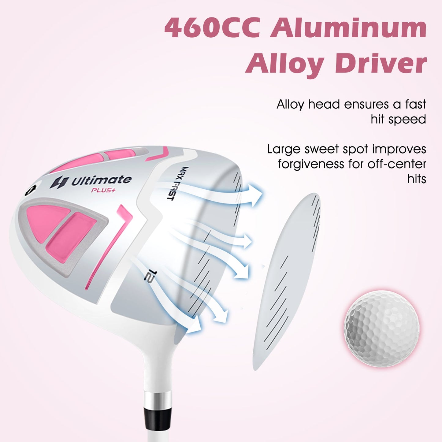 Women's Complete Golf Club Set, Right Hand, Rain Hood, Pink Golf at Gallery Canada