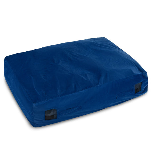 47 x 35.5 Inch Crash Pad Sensory Mat with Foam Blocks and Washable Cover, Blue