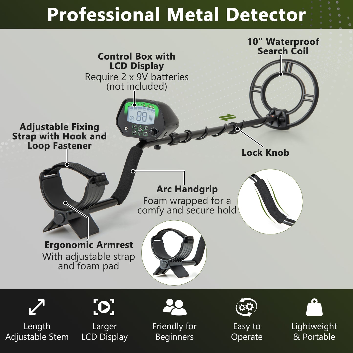 Waterproof Metal Detector, High Accuracy Search Coil Garden at Gallery Canada