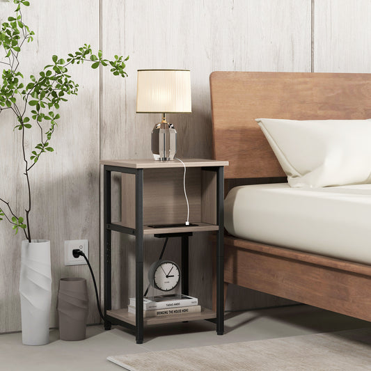 3-Tier End Table with USB Ports & Power Outlets-1 Piece End & Side Tables 1 Piece at Gallery Canada