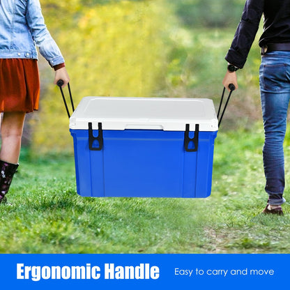 58 Quart Leak-Proof Portable Cooler  Ice Box for Camping, Blue