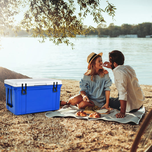 58 Quart Leak-Proof Portable Cooler Ice Box for Camping, Blue Coolers L at Gallery Canada