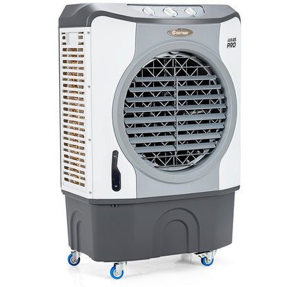 4-in-1 Industrial Evaporative Air Cooler Fan with 12 Gallon Tank and Wheels, Gray at Gallery Canada
