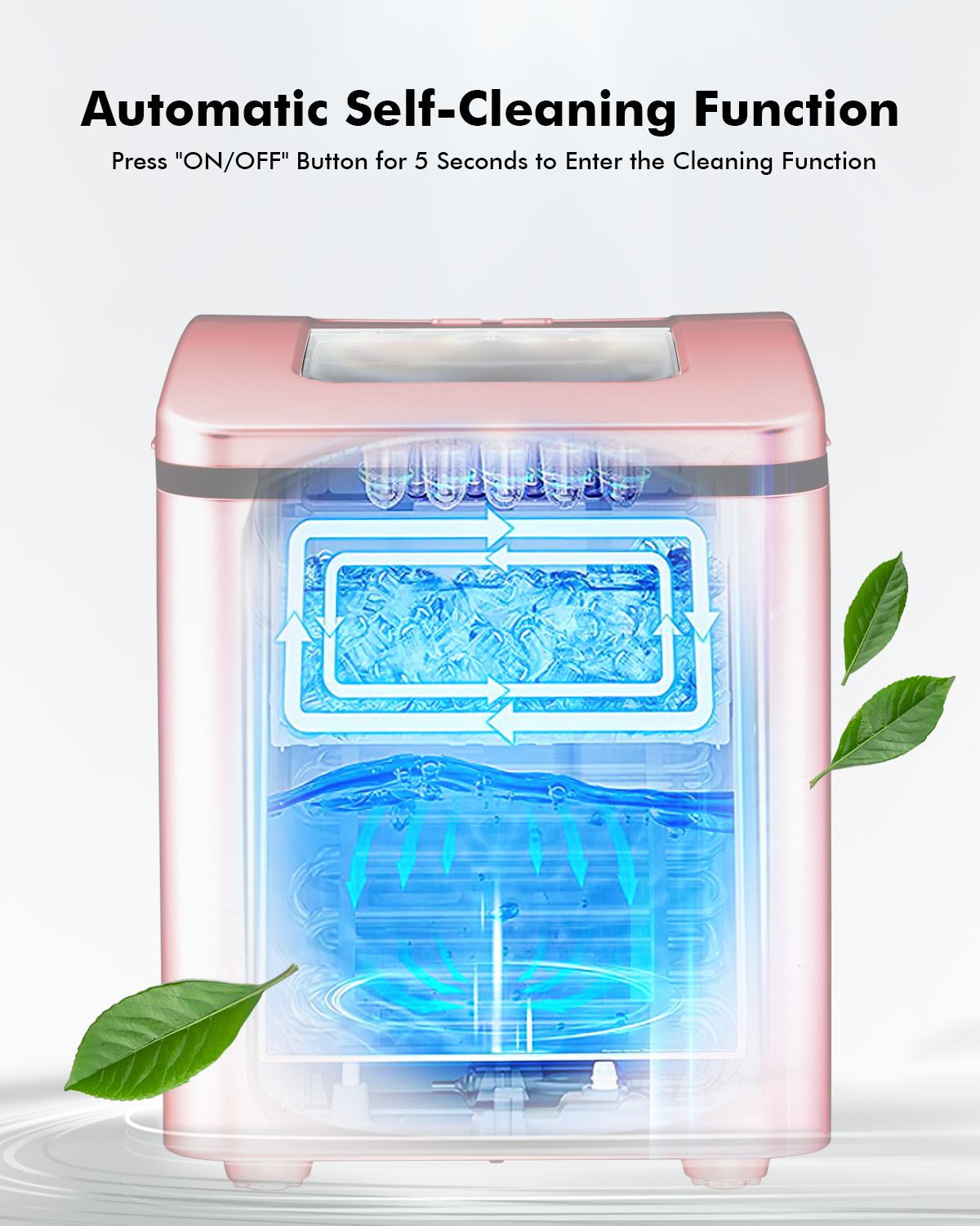 26lbs/24h Portable Countertop Ice Maker Machine with Scoop 9 Ice Cubes Ready in 8 minutes, Red Ice Makers at Gallery Canada