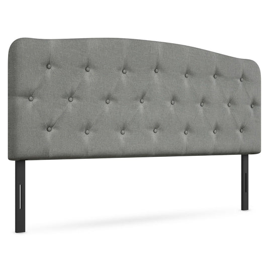 Faux Linen Headboard with Adjustable Heights, Light Gray at Gallery Canada