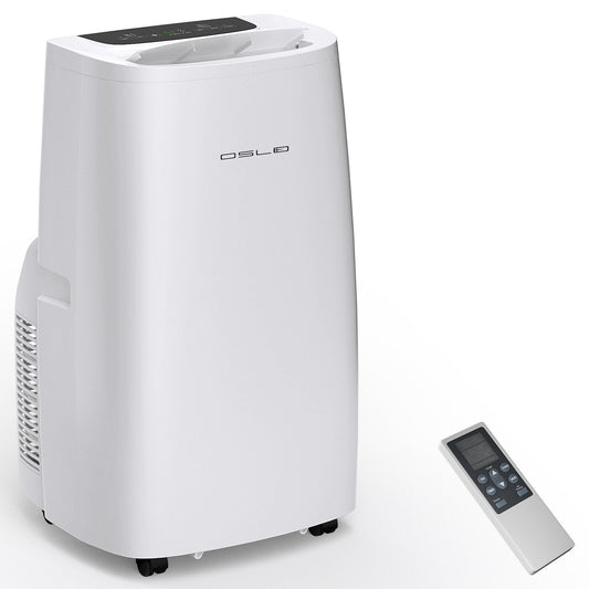 3-in-1 Portable Air Conditioner with Cooling Fan Dehumidifier Function-14000 BTU, White