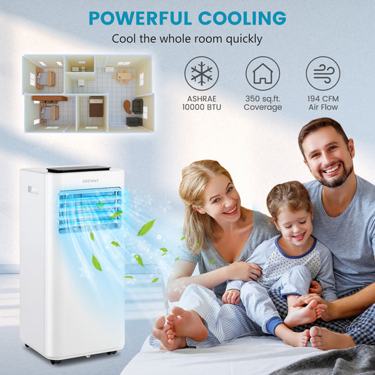 10000 BTU Portable Air Conditioner, Sleep Mode, White Portable Air Conditioners White at Gallery Canada