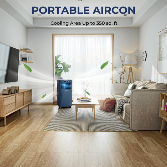10000 BTU Portable Air Conditioner with Remote Control, Dark Blue Air Conditioners Dark Blue at Gallery Canada